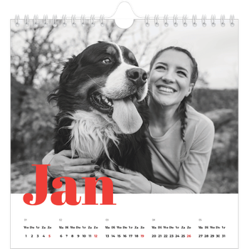 Fotokalender Vierkant — Een dikgedrukt jaar