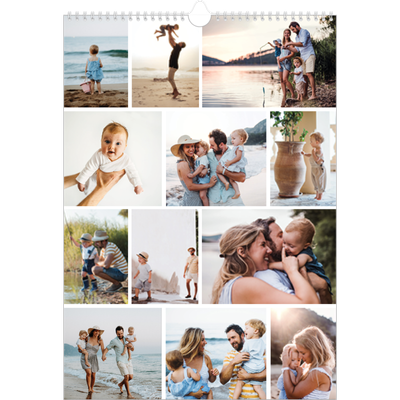 Verjaardagskalenders A3 — Collage in blokkenpatroon [omslag]