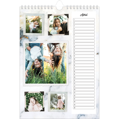 Verjaardagskalenders A4 — Fotocollage [April]