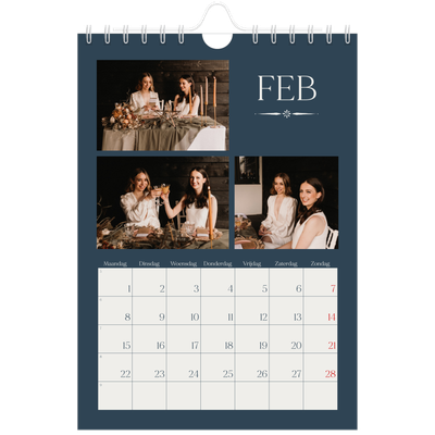 Fotokalender A5 — Leisteen & schreef [Februari]