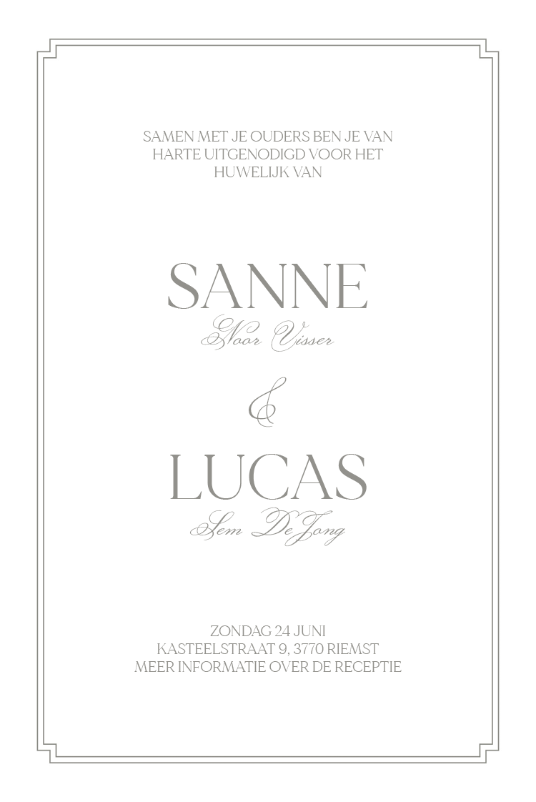 Uitnodigingen — Mooie typographie