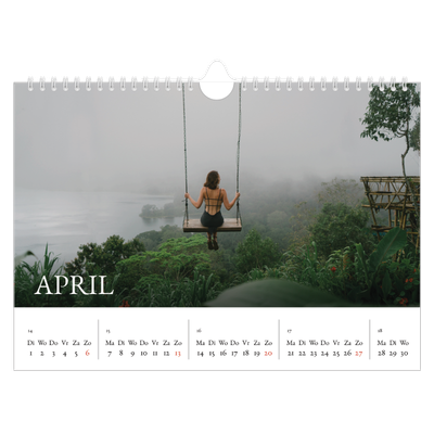 Fotokalender A4 — Schreefletters [April]