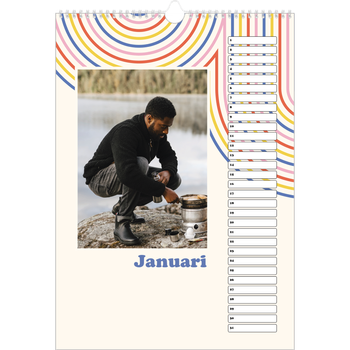 Fotokalender A3 — Retro strepen