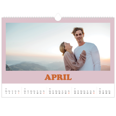 Fotokalender A3 — Retro stijl frames [April]