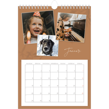 Fotokalender A4 — Warme aardetinten