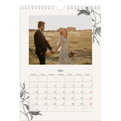 Fotokalender A4 (20 x 30 cm) — Inkt & klimop [Mei]