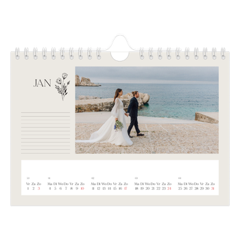 Fotokalender A5 — Initialen in bloei