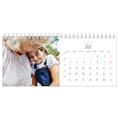 Bureaukalenders — Gevarieerd lettertype [omslag]