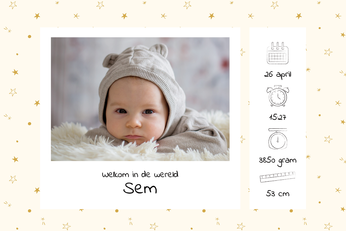 Uitnodigingen — Onze kleine ster