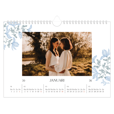 Fotokalender A4 — Elegant bloemig [Januari]