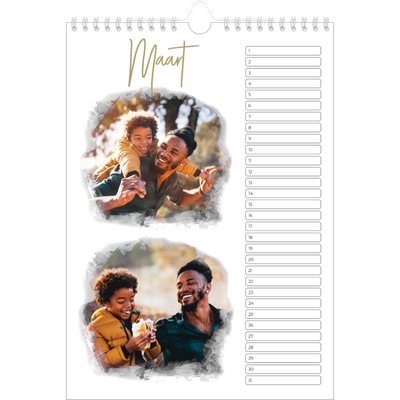 Verjaardagskalenders A4 — Foto effect [Maart]