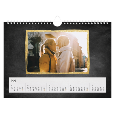 Fotokalender A4 — Foto in glitterrand [omslag]