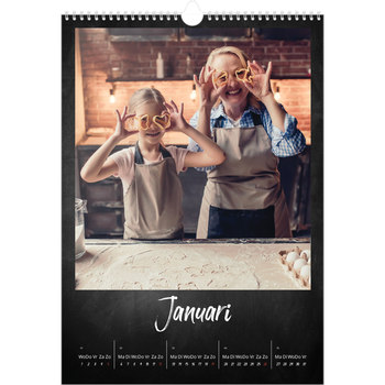 Fotokalender A3 — Krijtbord stijl