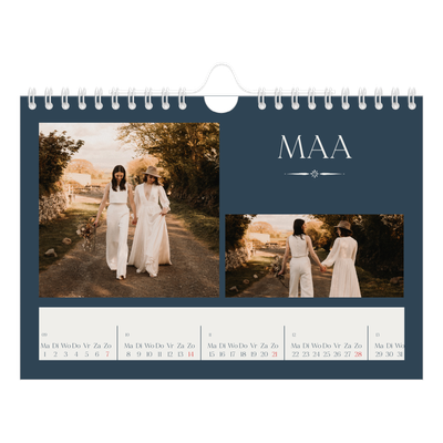 Fotokalender A5 — Leisteen & schreef [Maart]