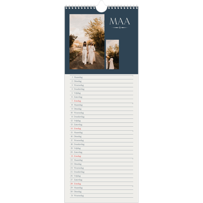 Smalle kalender  — Leisteen & schreef [Maart]