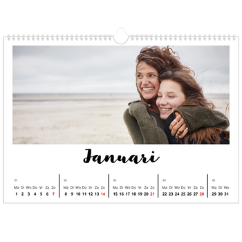 Fotokalender A3 — Handgeschreven letters