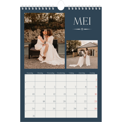 Fotokalender A4 (20 x 30 cm) — Leisteen & schreef [Mei]