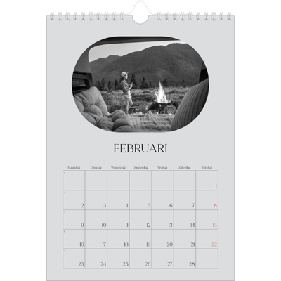 Fotokalender A4 (20 x 30 cm) — De open weg [Februari]