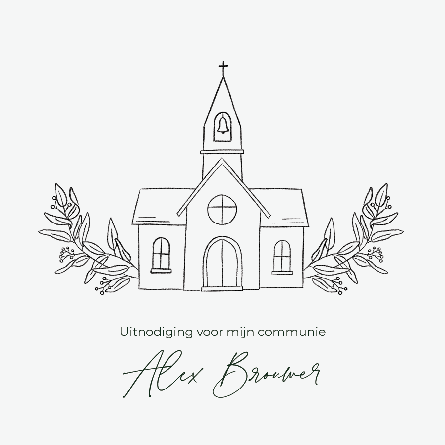 Uitnodigingen — Communie schetsen