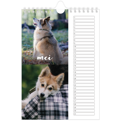 Fotokalender A5 — Schuingedrukte letters [Mei]