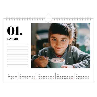 Fotokalender A4 — Serif en momenten [Januari]