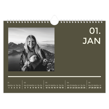 Fotokalender A4 — Modern en gedurft