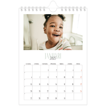 Fotokalender A5 — Gevarieerd lettertype