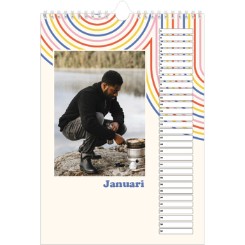 Fotokalender A4 — Retro strepen