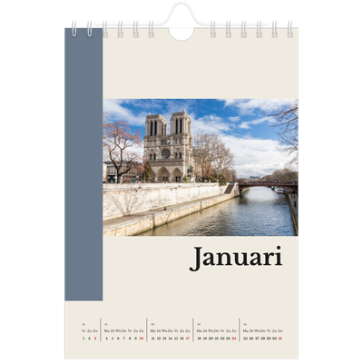 Fotokalender A5 — Bezienswaardigheden van de wereld [Januari]