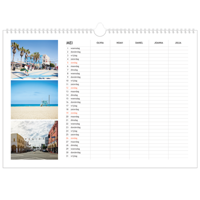 A3 Familieplanners — Simplistisch - gezinsplanner 5 personen [omslag]
