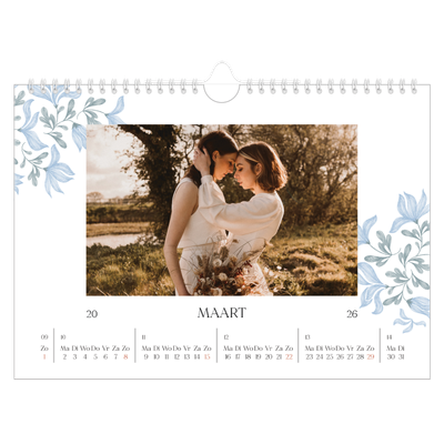 Fotokalender A4 — Elegant bloemig [Maart]