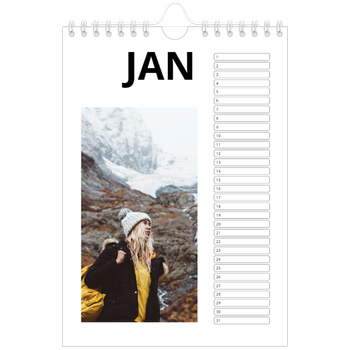 Fotokalender A5 — Witte randen