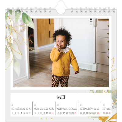 Jaarkalenders vierkant — Bloemen splash [omslag]