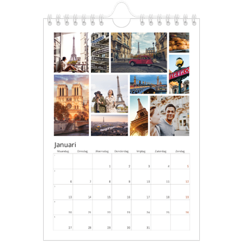 Fotokalender A5 — Collage in blokkenpatroon