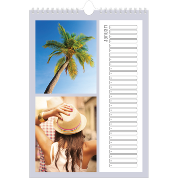 Fotokalender A4 — Kleurrijke kaders