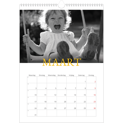 A3 Jaarkalender — Historische stijl [Maart]