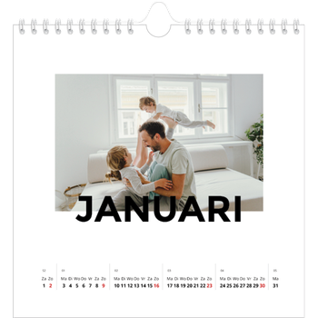 Fotokalender Vierkant — Rondgestrooide letters