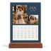 Bureaukalender met houten standaard  — Leisteen & schreef [Januari]