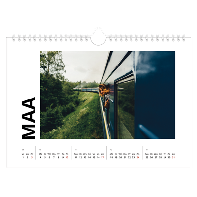 Fotokalender A4 — Witte randen [Maart]