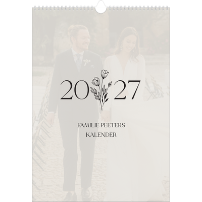 A3 Jaarkalender — Initialen in bloei [omslag]