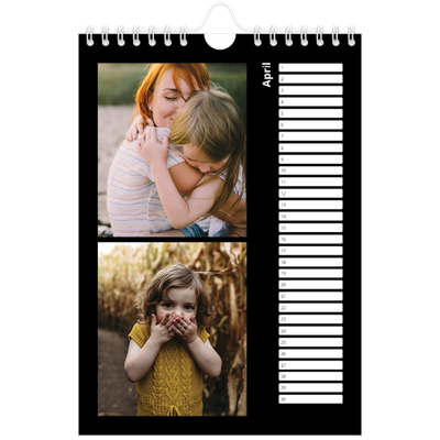 Fotokalender A5 — Foto in zwart kader [April]