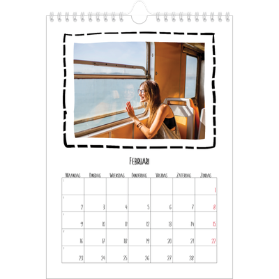 Fotokalender A4 (20 x 30 cm) — Plakboekmomenten [Februari]