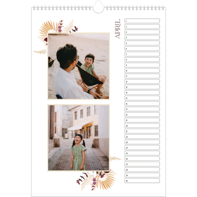 Verjaardagskalenders A3 — Bohemian [April]