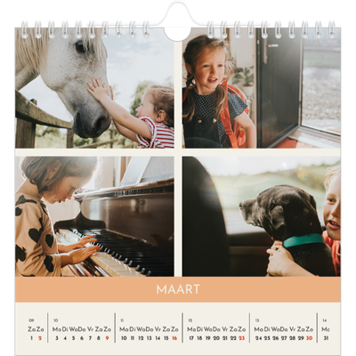 Jaarkalenders vierkant — Pastel hoofdstukken [Maart]