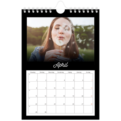 Fotokalender A5 — Zwart [April]