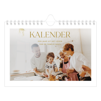 Fotokalender A5 — Gouden tekst groot [omslag]