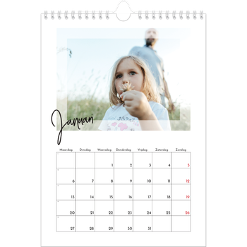 Fotokalender A4 — Transparante kaders