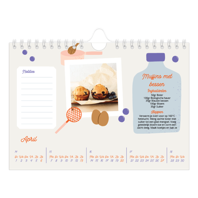 Fotokalender A5 — Een jaar vol recepten [April]