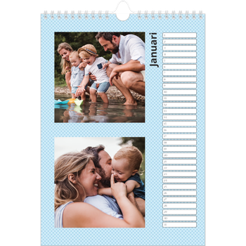 Fotokalender A4 — Pastelpatronen