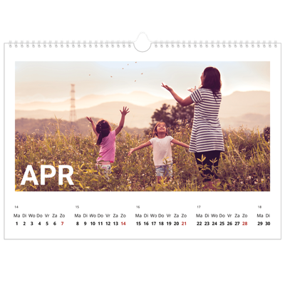Fotokalender A3 — Grote maandaanduiding [April]